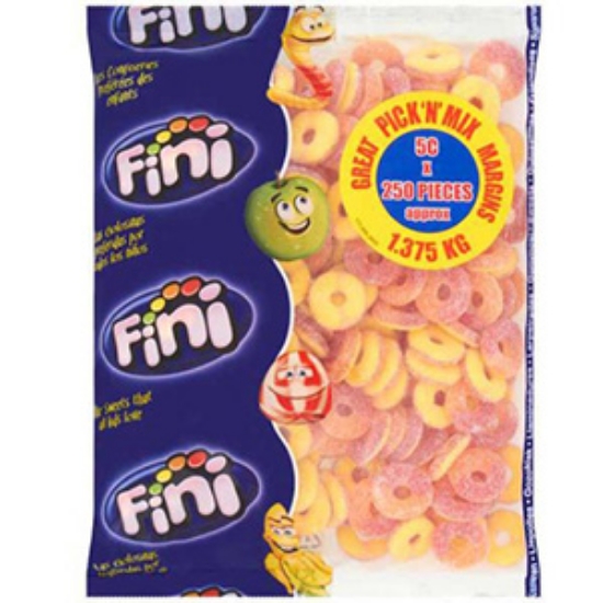 Picture of Fini 5c Bags Fizzy Peach Rings (Rocheur)1.25kg x1